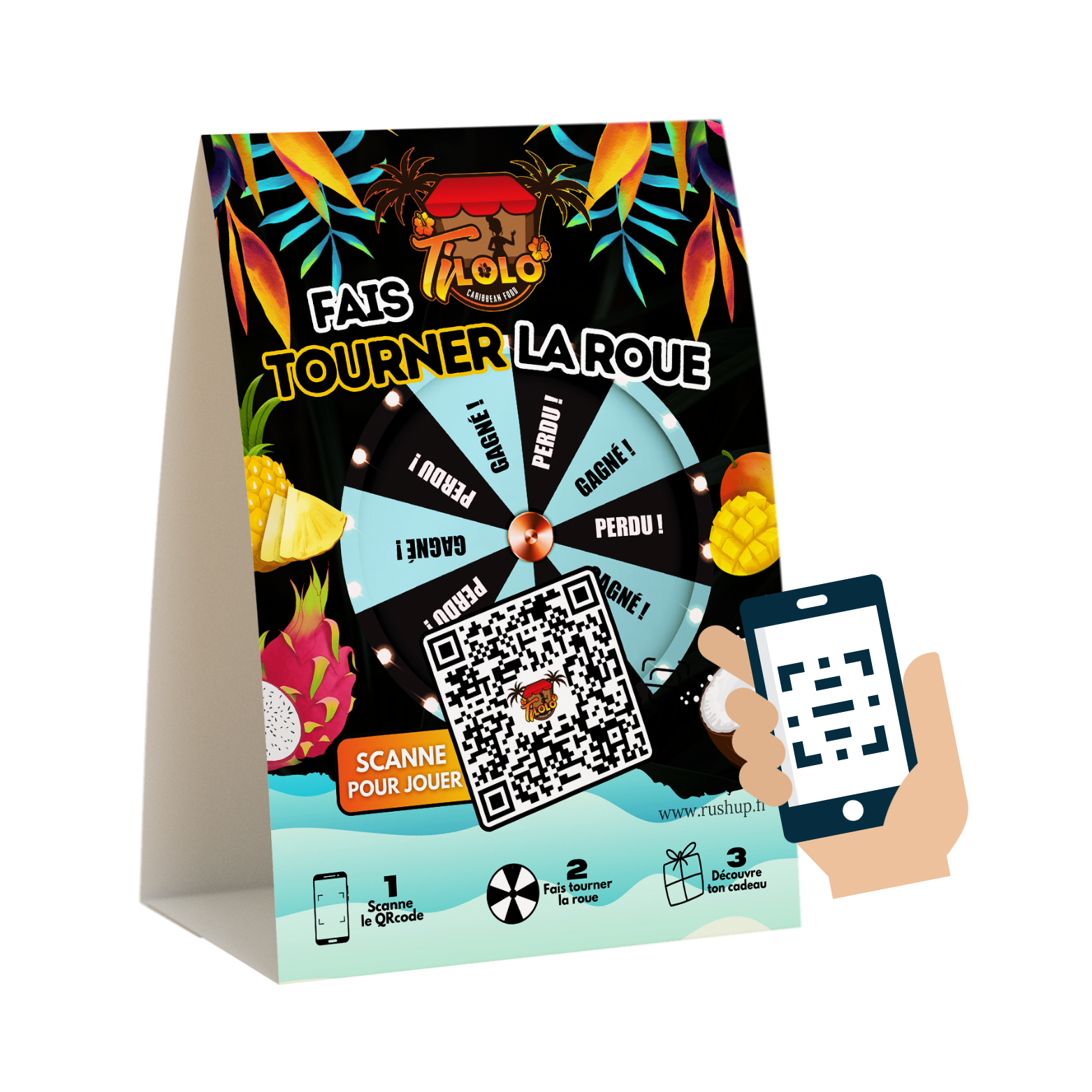 Flyer avec QR code sur la table